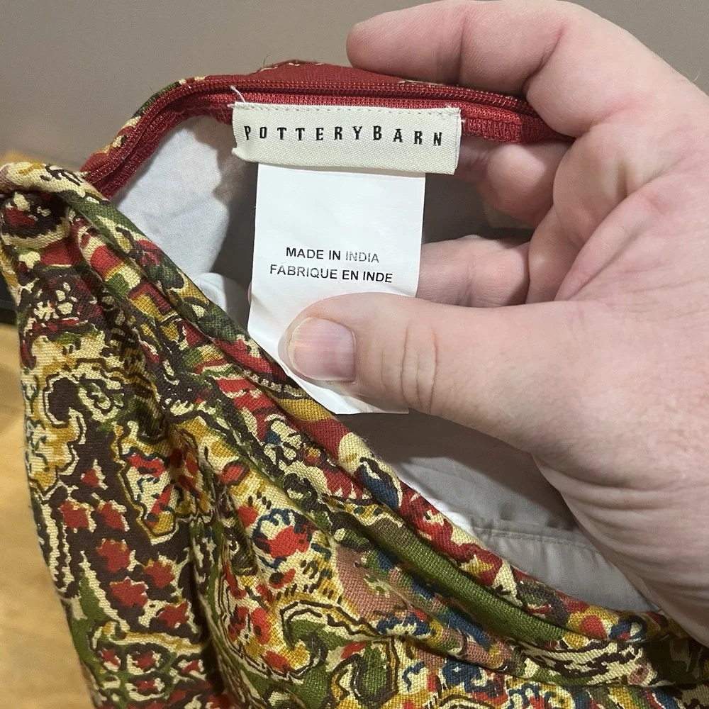 Pottery Barn Sienna Paisley Pillow Cover Euro Square 24